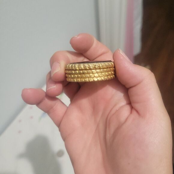 Vintage Corday Toujours Moi Solid Perfume Compact Goddess & Cherub Angel Etching - Picture 4 of 8